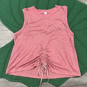 Lululemon Womens 4 Mauve Pink Cinch Me Up Scrunch Tie Tank Top